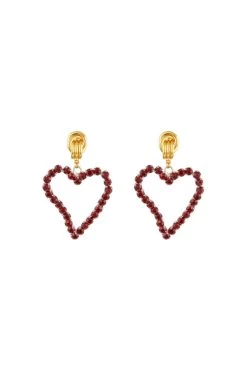 All Of My Heart Earrings Mini Red