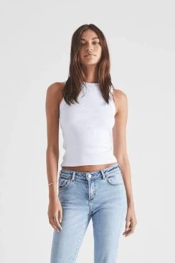 Jonesy Singlet White