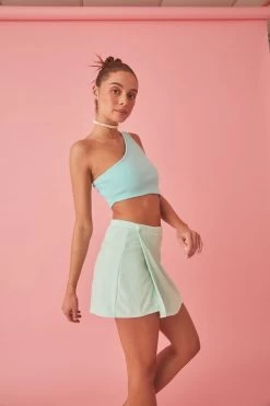 Terry Snap Skirt Mint -Chic Boutique Shop pfWdAZ4